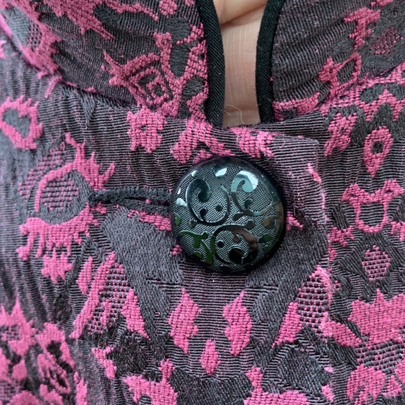 Nomadic traders Paisley coat black and wine red L - Picture 6 of 13